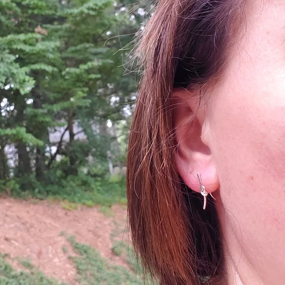 Copper Ear Knot Climbers Cuff Earrings - Picture 4 of 5